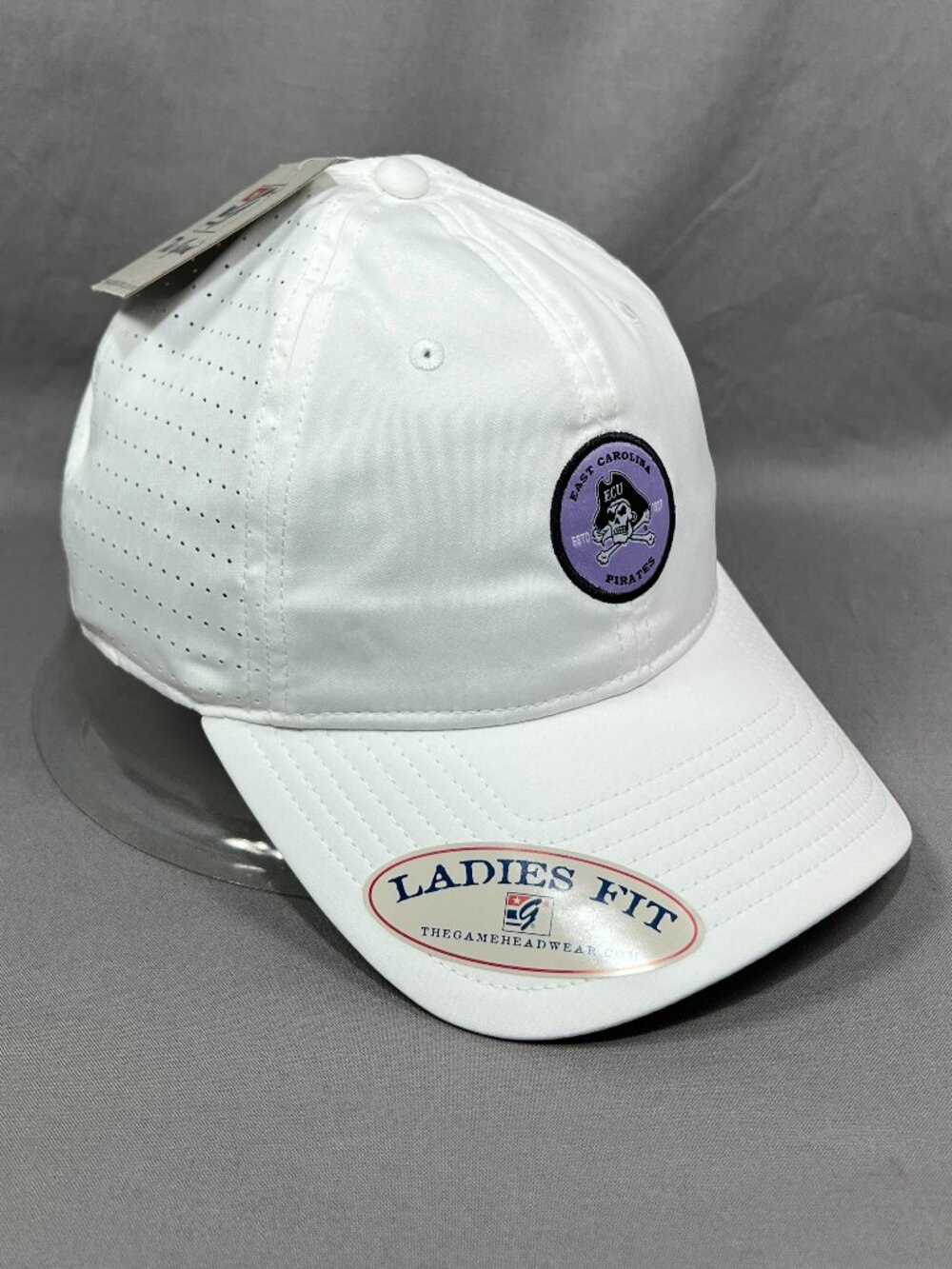 East Carolina Pirates ECU The Game Strapback Hat White Golfer Performance Womens